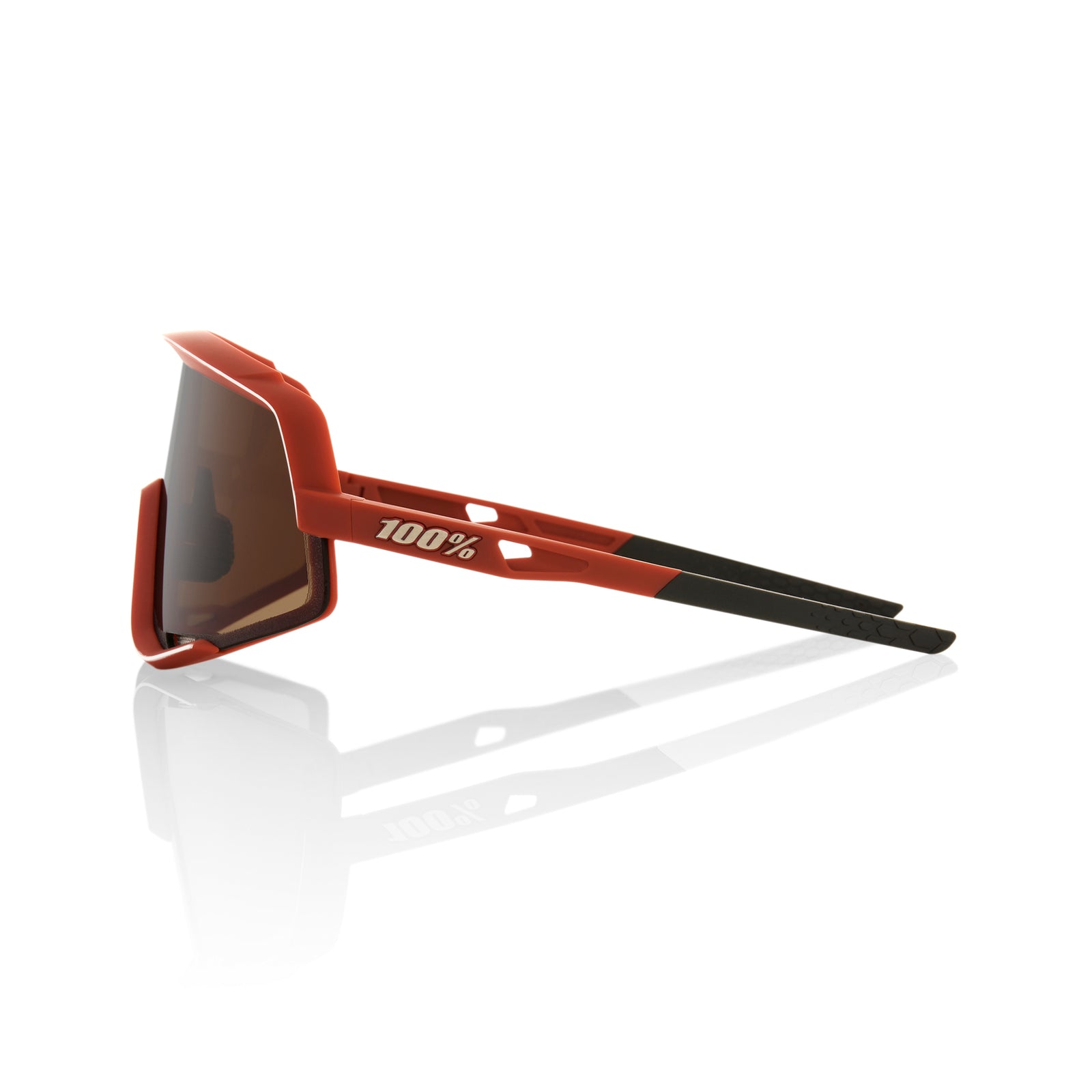 100% Glendale Sunglasses Soft Tact Bordeaux Bronze Lens