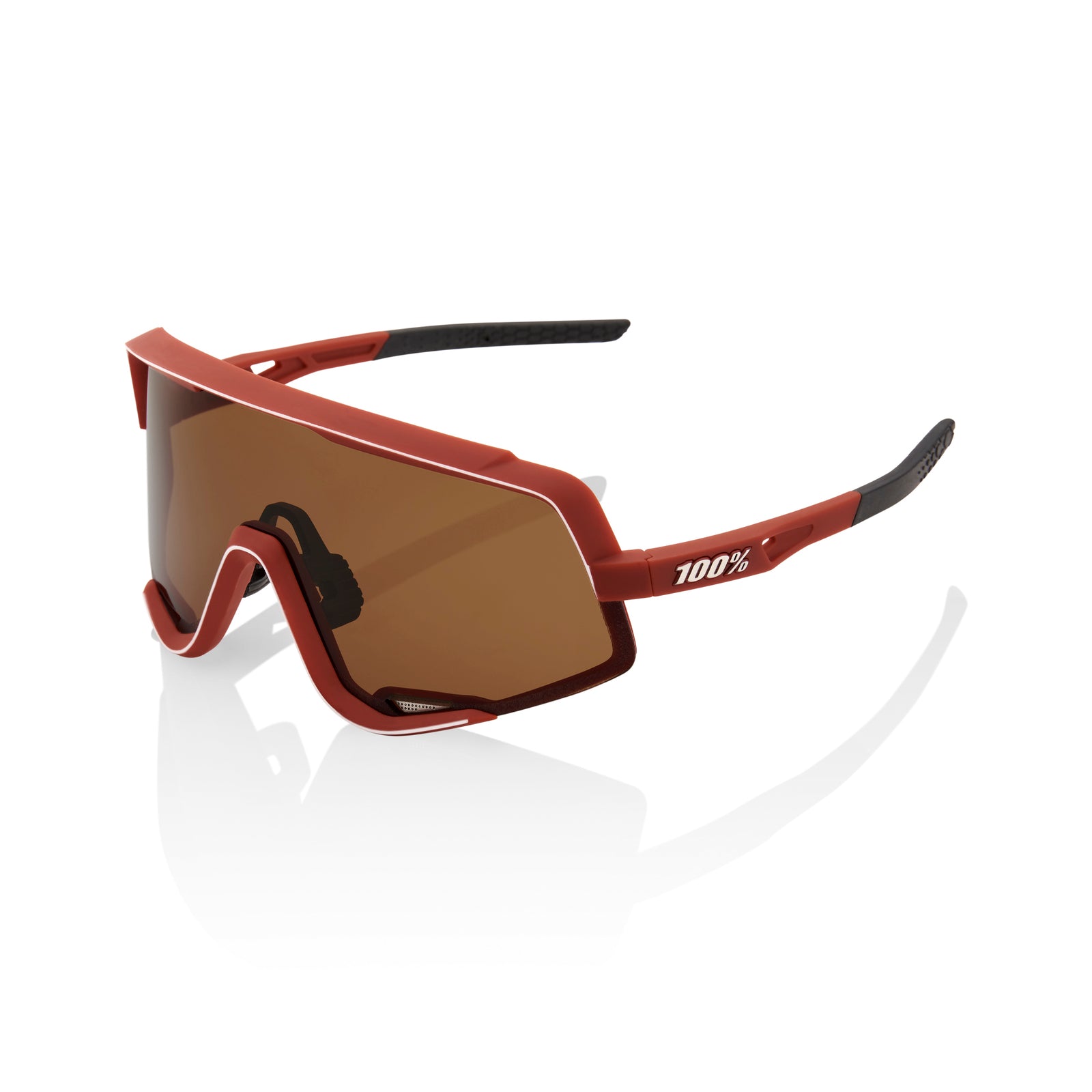 100% Glendale Sunglasses Soft Tact Bordeaux Bronze Lens