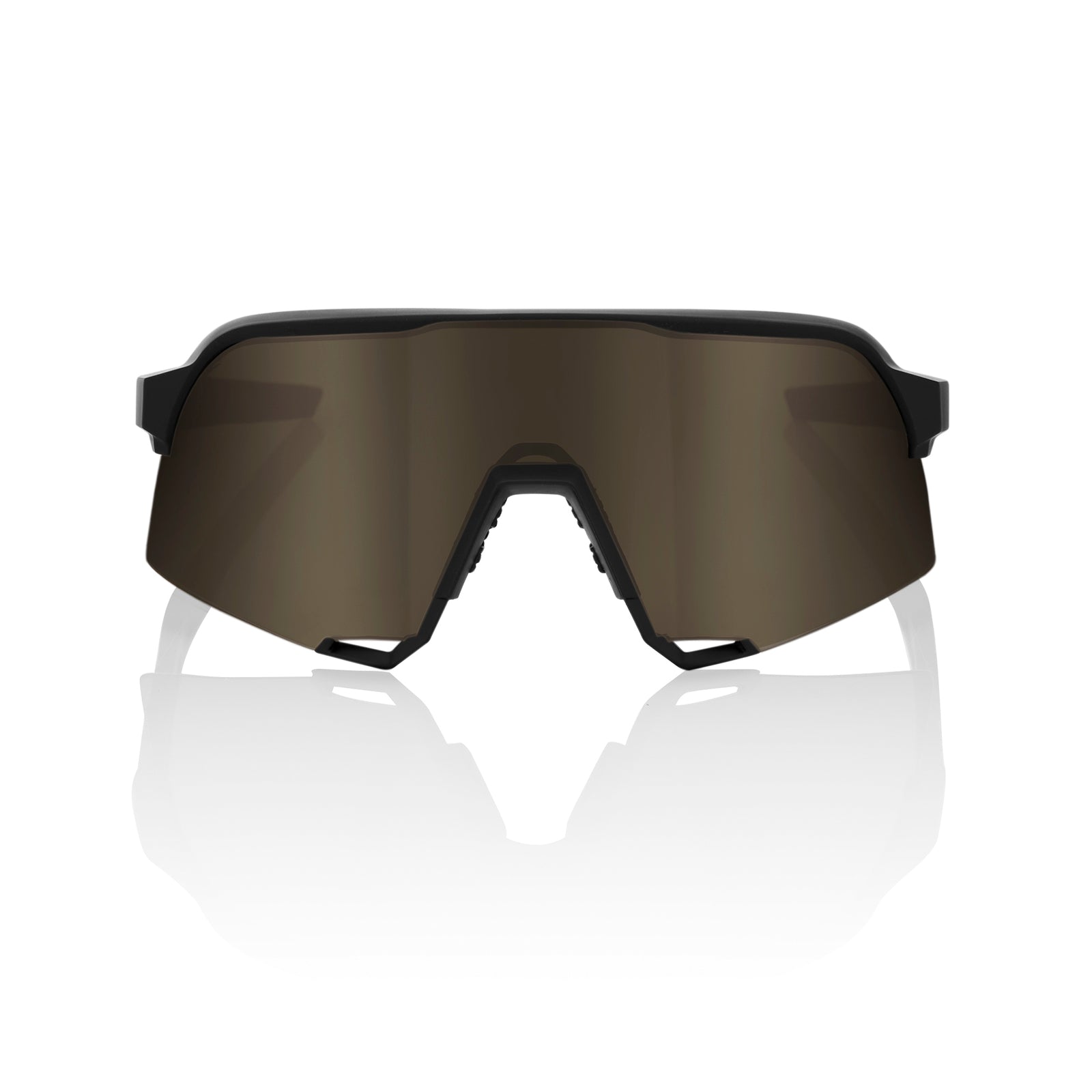 100% S3 Sunglasses Soft Tact Black Soft Gold Lens