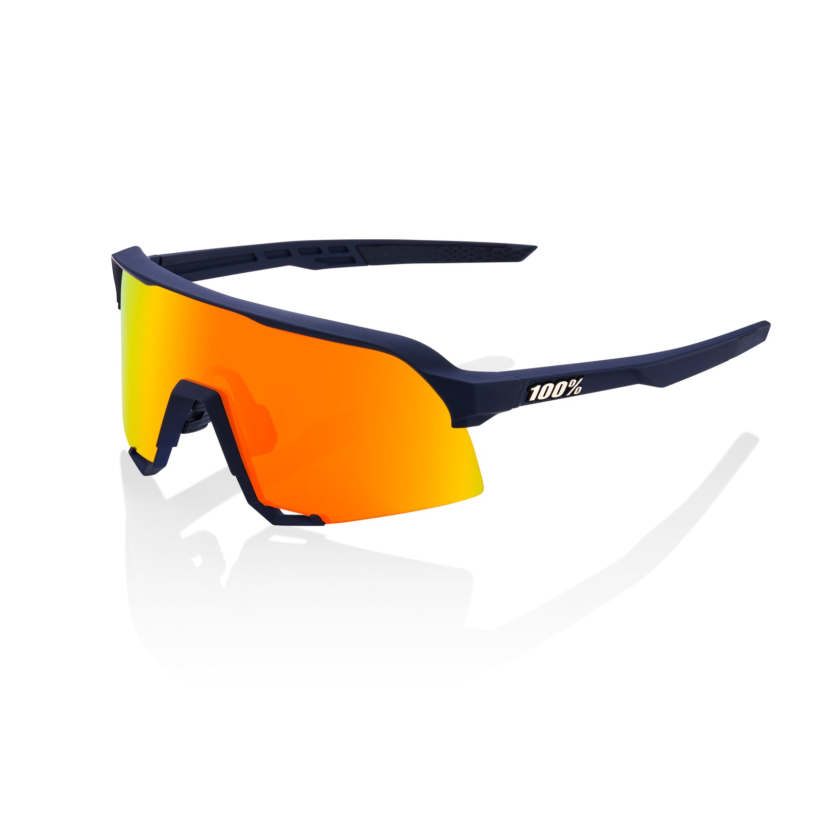 100% S3 Sunglasses Soft Tact Flume HiPER Red Multilayer Mirror Lens