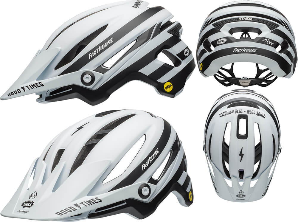 2020 Bell Sixer MIPS MTB Helmet [Colour: Matt White/Black (Fasthouse)] [Size: Medium (55-59cm)]