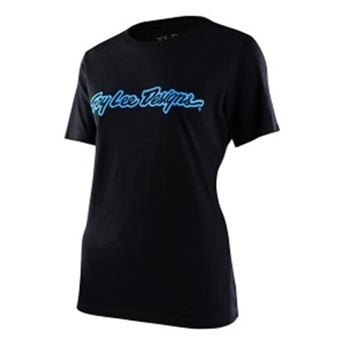 Troy Lee Designs 2023 Signature Womens T-Shirt - Black [Size:  XL]