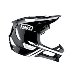 100% Trajecta Helmet [Colour: Black/White] [Size: Medium (55-58cm)]