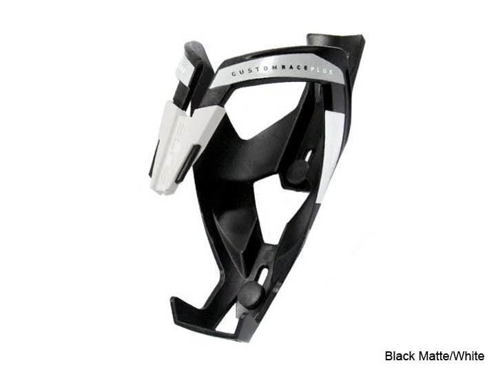 Elite Custom Race Plus Bottle Cage [Colour: Matte Black/ White]