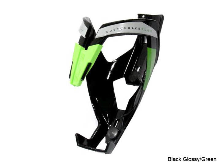 Elite Custom Race Plus Bottle Cage [Colour: Glossy Black/Green]