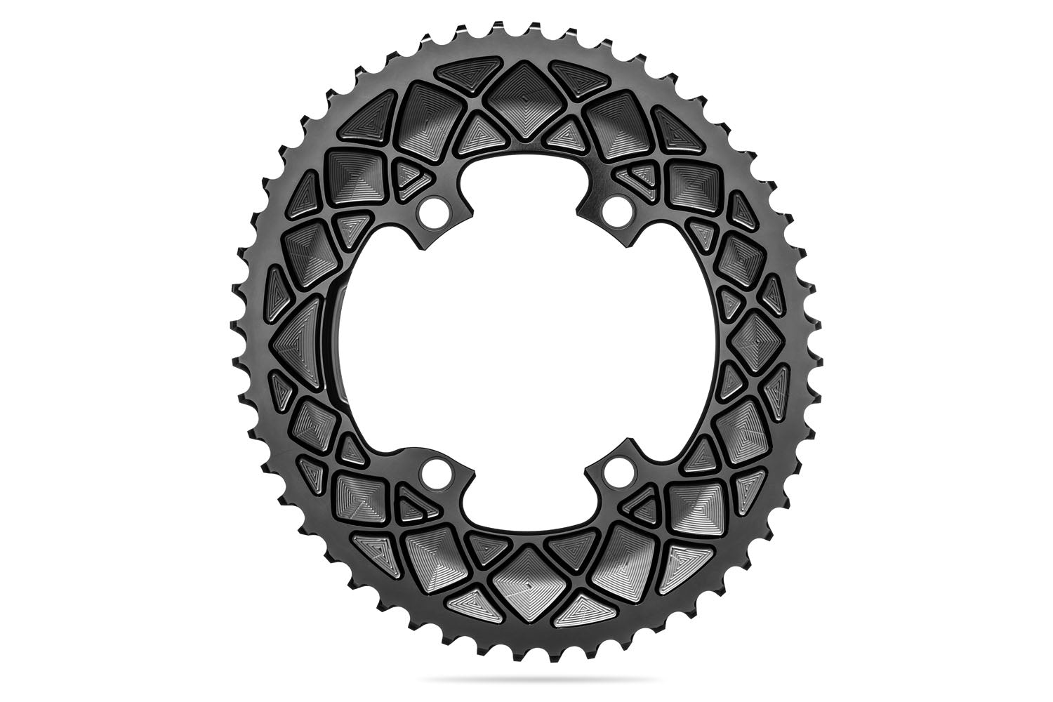 absoluteBLACK Oval PREMIUM Shimano R9100/8000 110BCD 4 Hole 2X Chainring [Size: 52T] [Colour: Grey]