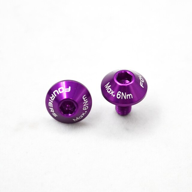 Fouriers Bottle Cage Bolts BN-M002 [Size: 10mm] [Colour: Purple]