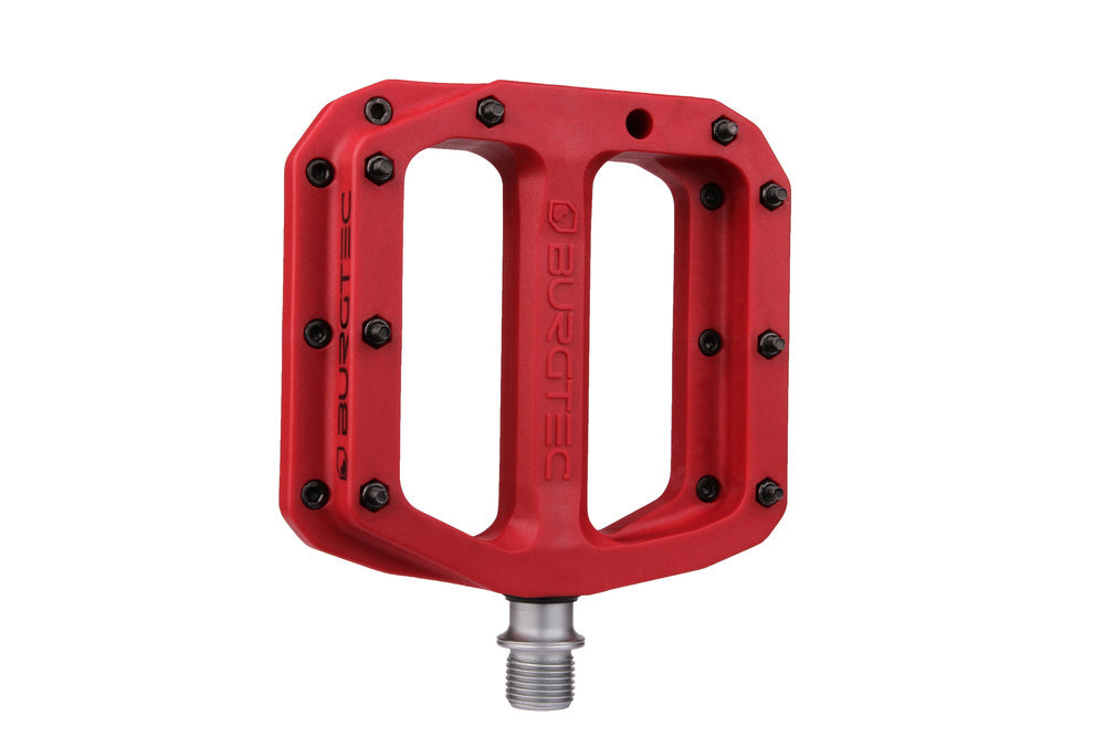 Burgtec MK4 Composite Flat MTB Pedals [Colour: Race Red]