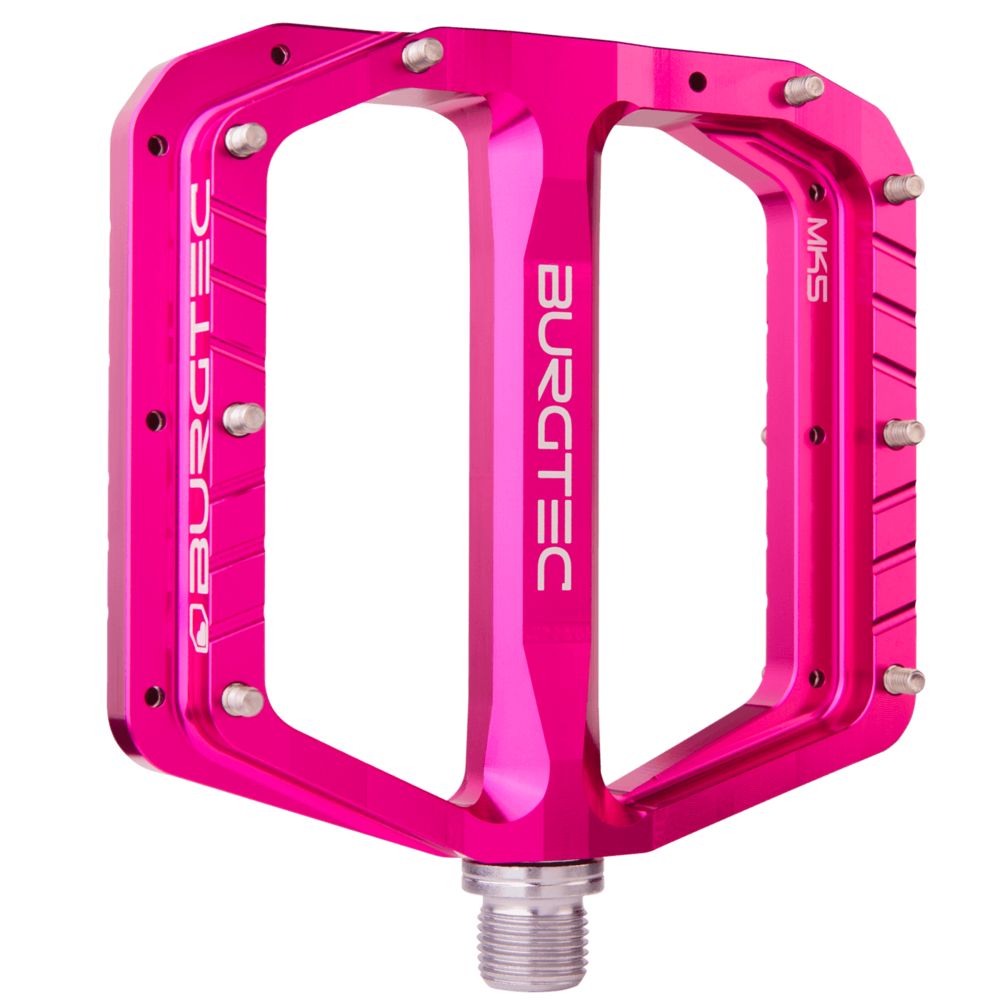Burgtec Penthouse MK5 Steel Flat Pedals Toxic Barbie Pink