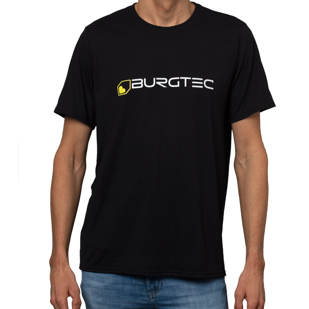 Burgtec Logo Tech T-Shirt Small Black/Yellow