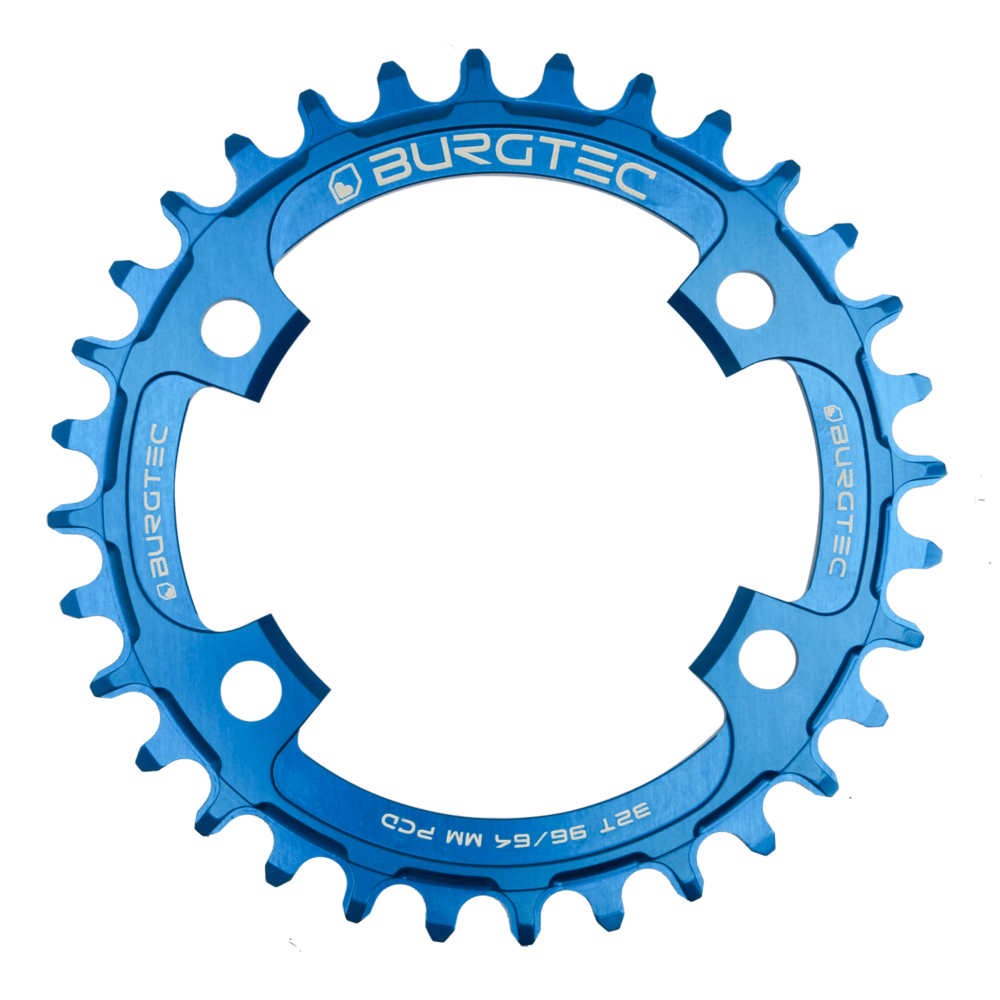 Burgtec Thick-Thin Chainring 96/64mm BCD XT/XTR 36T Deep Blue