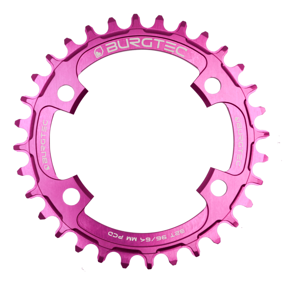 Burgtec Thick-Thin Chainring 96/64mm BCD XT/XTR 32T Purple Rain