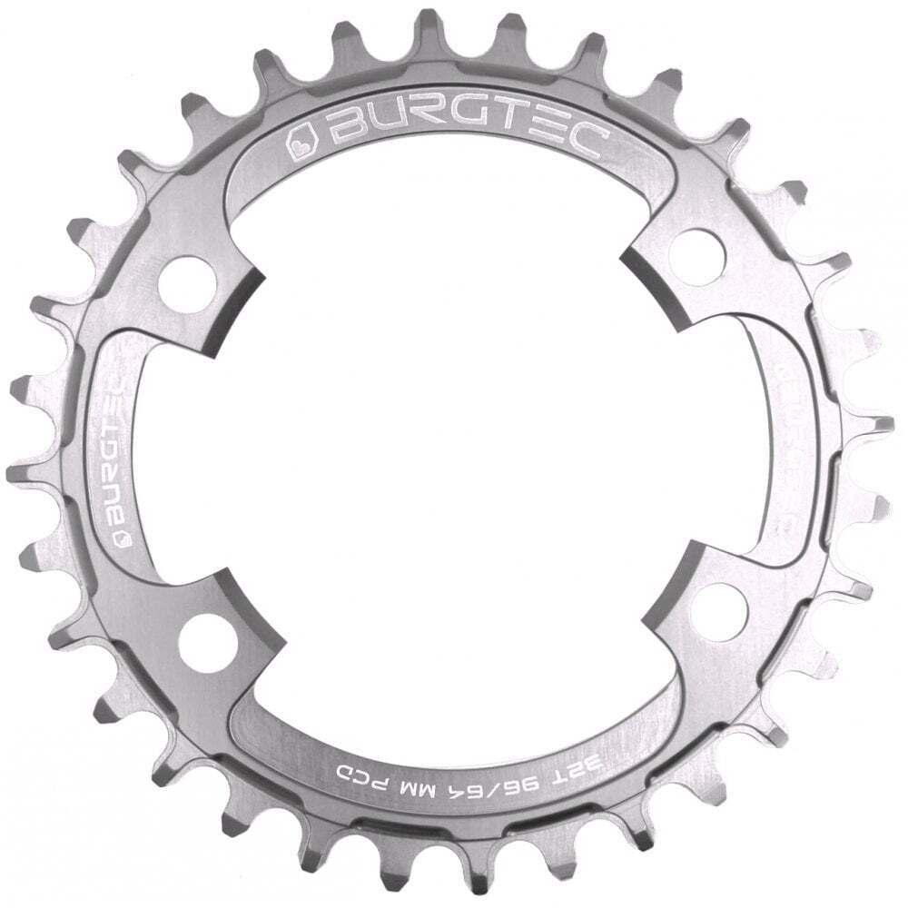 Burgtec Thick-Thin Chainring 96/64mm BCD XT/XTR 30T Rhodium Silver
