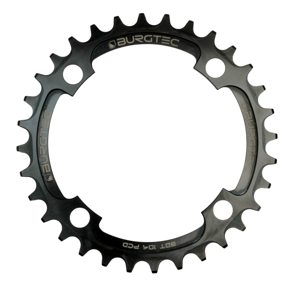 Burgtec Thick-Thin Chainring 104mm BCD 30T Black
