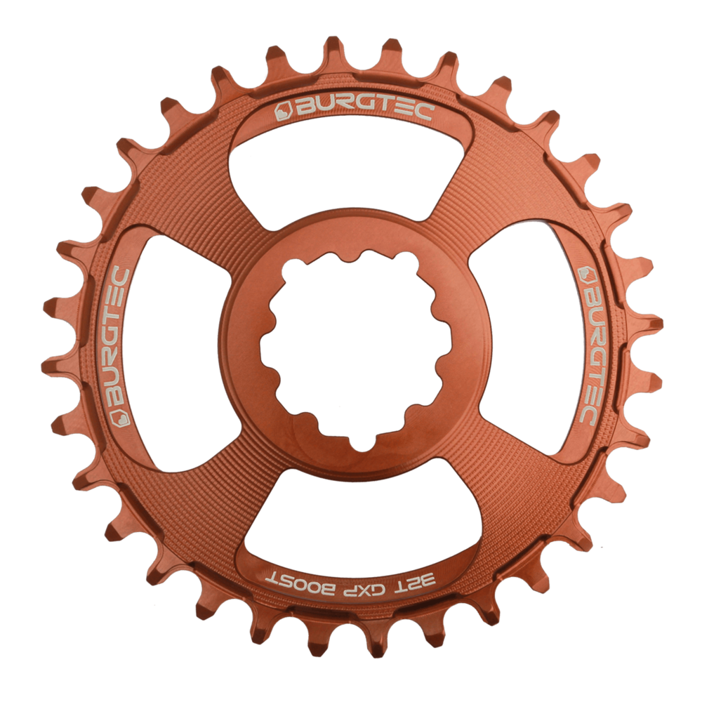 Burgtec Thick-Thin Chainring GXP 3mm Offset Direct Mount 32T Kash Bronze
