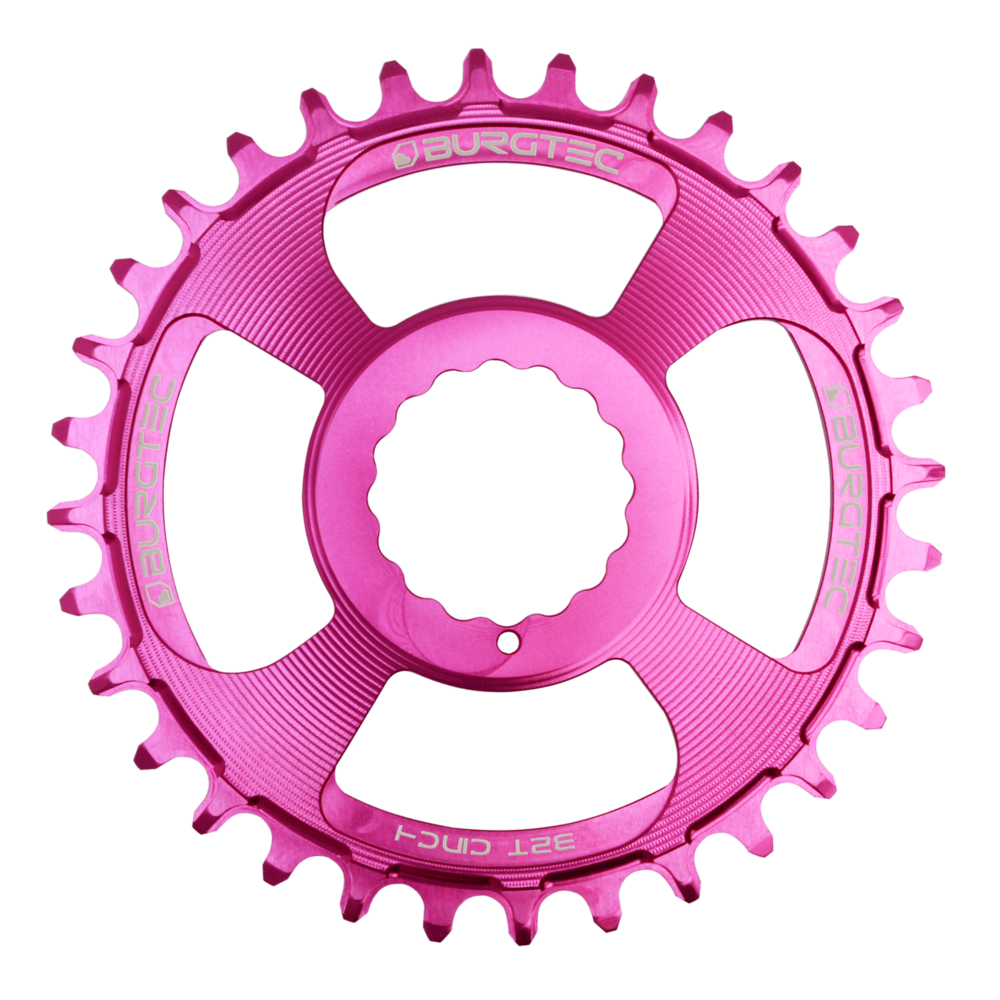 Burgtec Thick-Thin Chainring Race Face Cinch Direct Mount 28T Purple Rain
