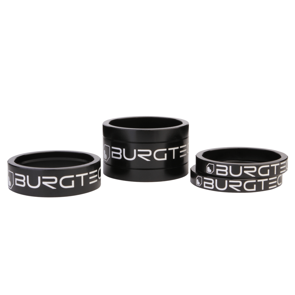 Burgtec Stem Spacer Kit (5mm x 2, 10mm, 20mm) Black