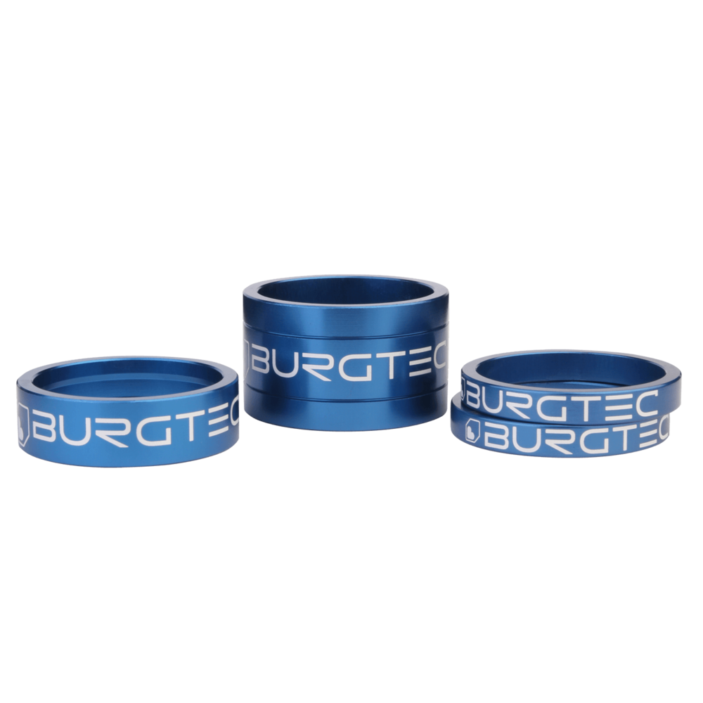 Burgtec Stem Spacer Kit (5mm x 2, 10mm, 20mm) Deep Blue