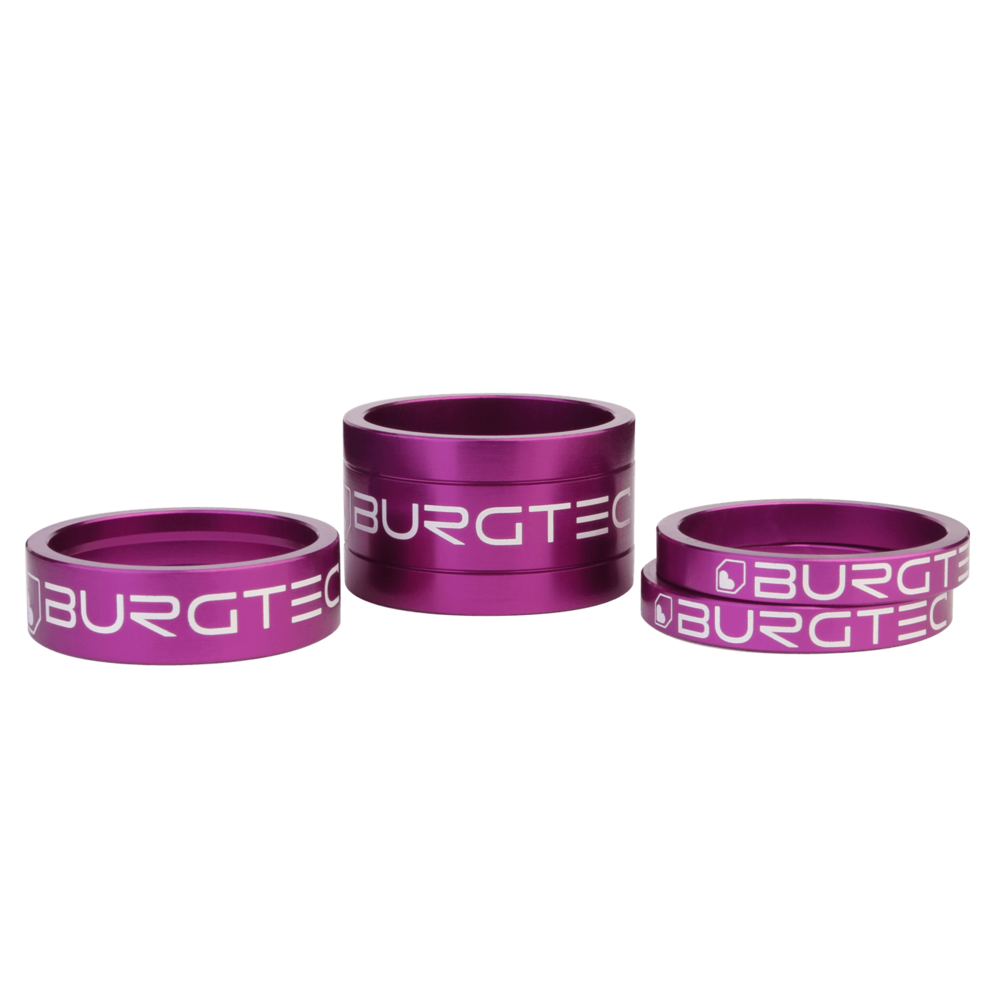 Burgtec Stem Spacer Kit (5mm x 2, 10mm, 20mm) Purple Rain