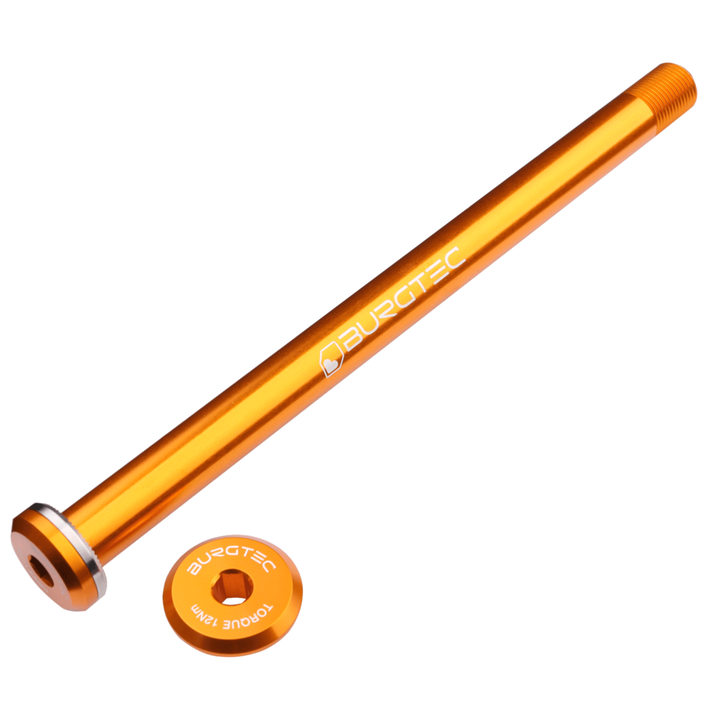 Burgtec Santa Cruz Rear Axle 12 x 168.5mm Iron Bro Orange