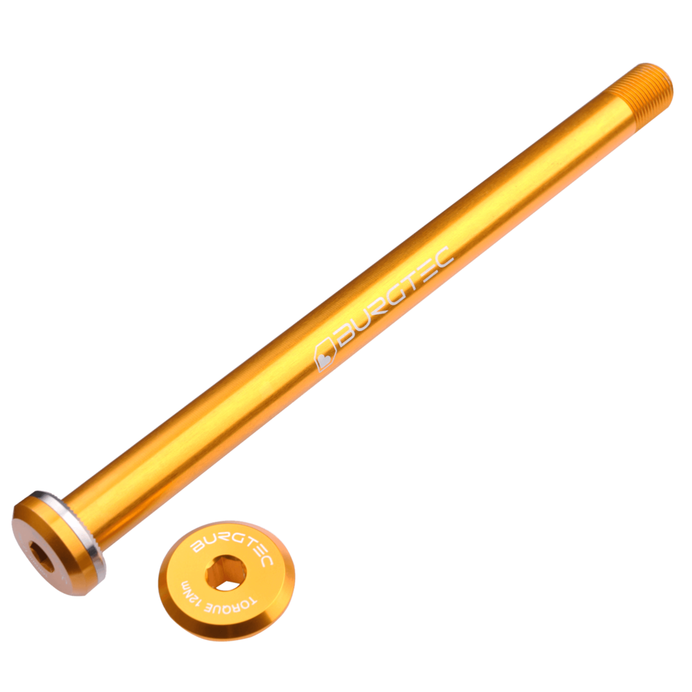Burgtec Santa Cruz Rear Axle 12 x 168.5mm Burgtec Bullion Gold