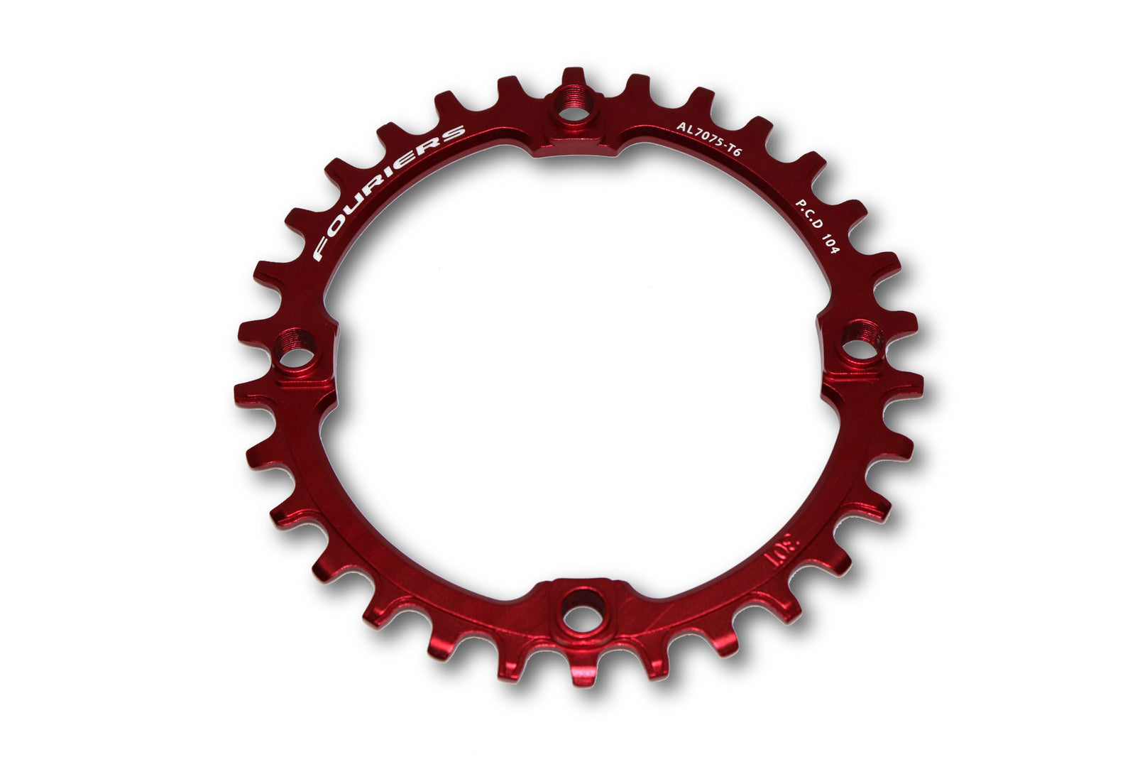 Fouriers Narrow-Wide Tooth Alloy 1X Chainring CR-DX003 [Colour: Red] [Size: 32T]