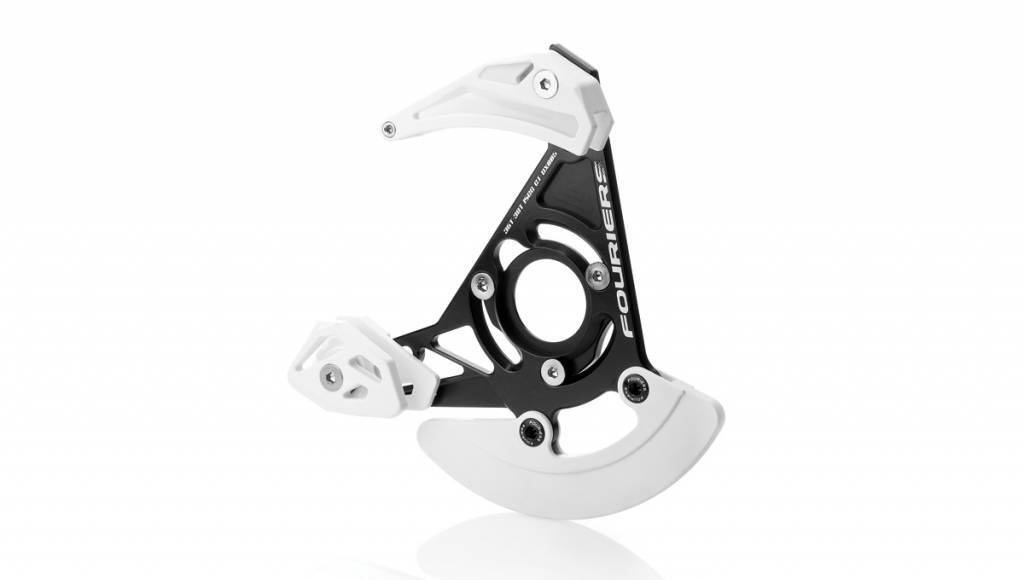 Fouriers Chain Guard CT-DX005 [Range: 36t - 38t] [Colour: Anodized Black/White]