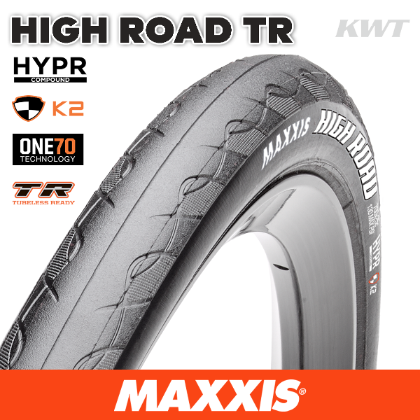 Maxxis High Road HYPR K2 ONE70 Tubeless Ready (TR) Road Tyre [Size: 700 x 25mm]