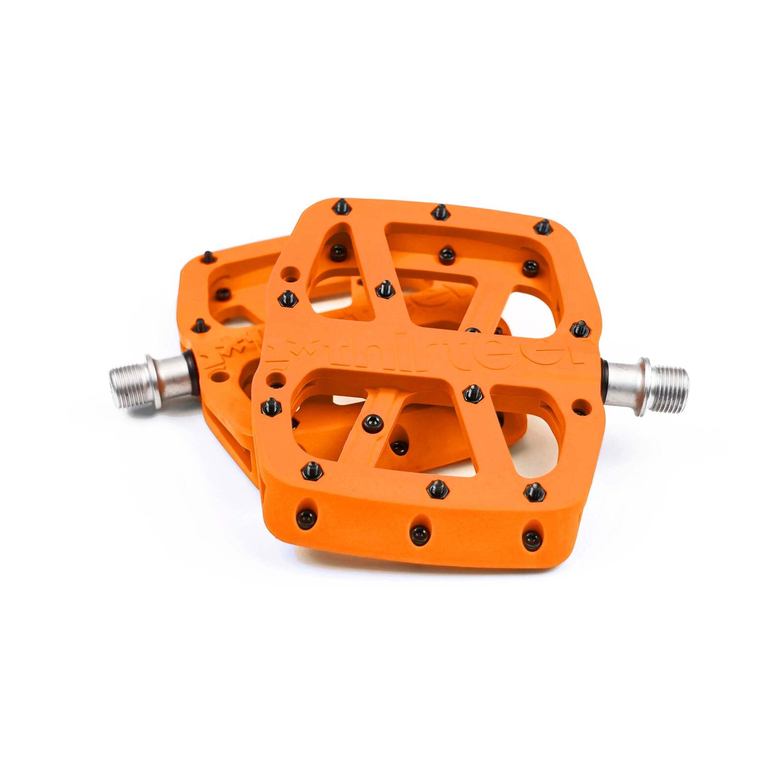 E-Thirteen Base Flat Composite MTB Pedals [Colour: Naranja Orange]