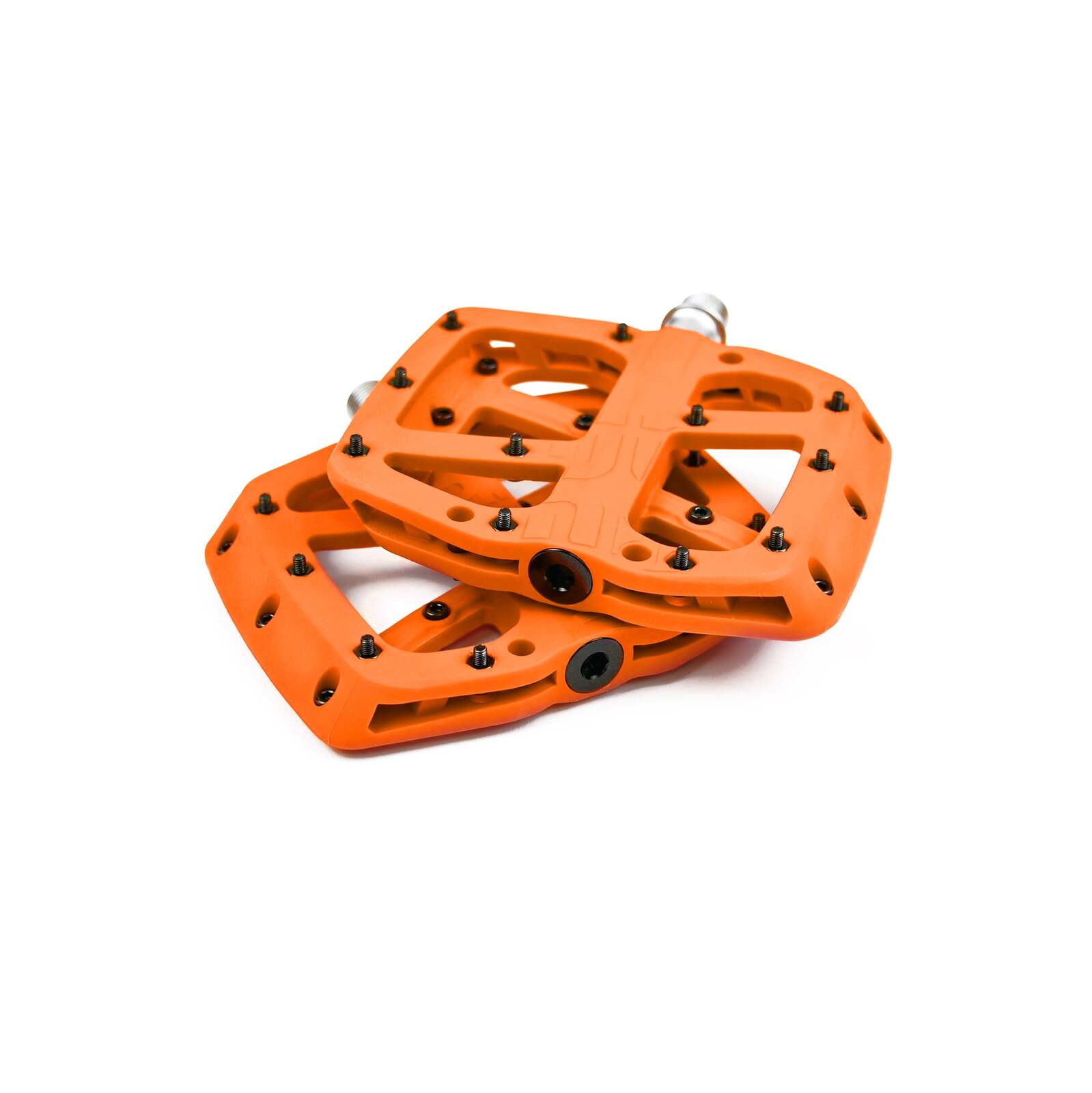 E-Thirteen Base Flat Composite MTB Pedals [Colour: Naranja Orange]