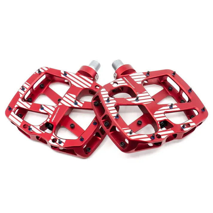 E-Thirteen Pedal Plus Flat Aluminium Body 22 Pins [Colour: Red]