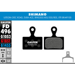 Galfer Bike FD496 Shimano Standard G1053 Disc Brake Pads - Ultegra/XTR