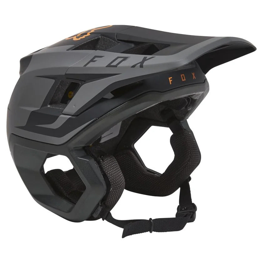 Fox Dropframe Pro Sideswipe MTB Helmet [Colour: Black/Gold] [Size: Large (56-58cm)]