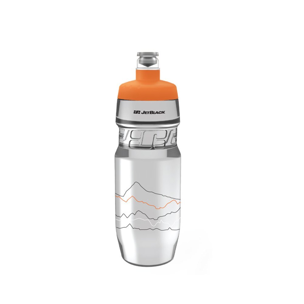 JetBlack Icon Bottle [Size: 710ml] [Colour: Clear w/Orange Lid]