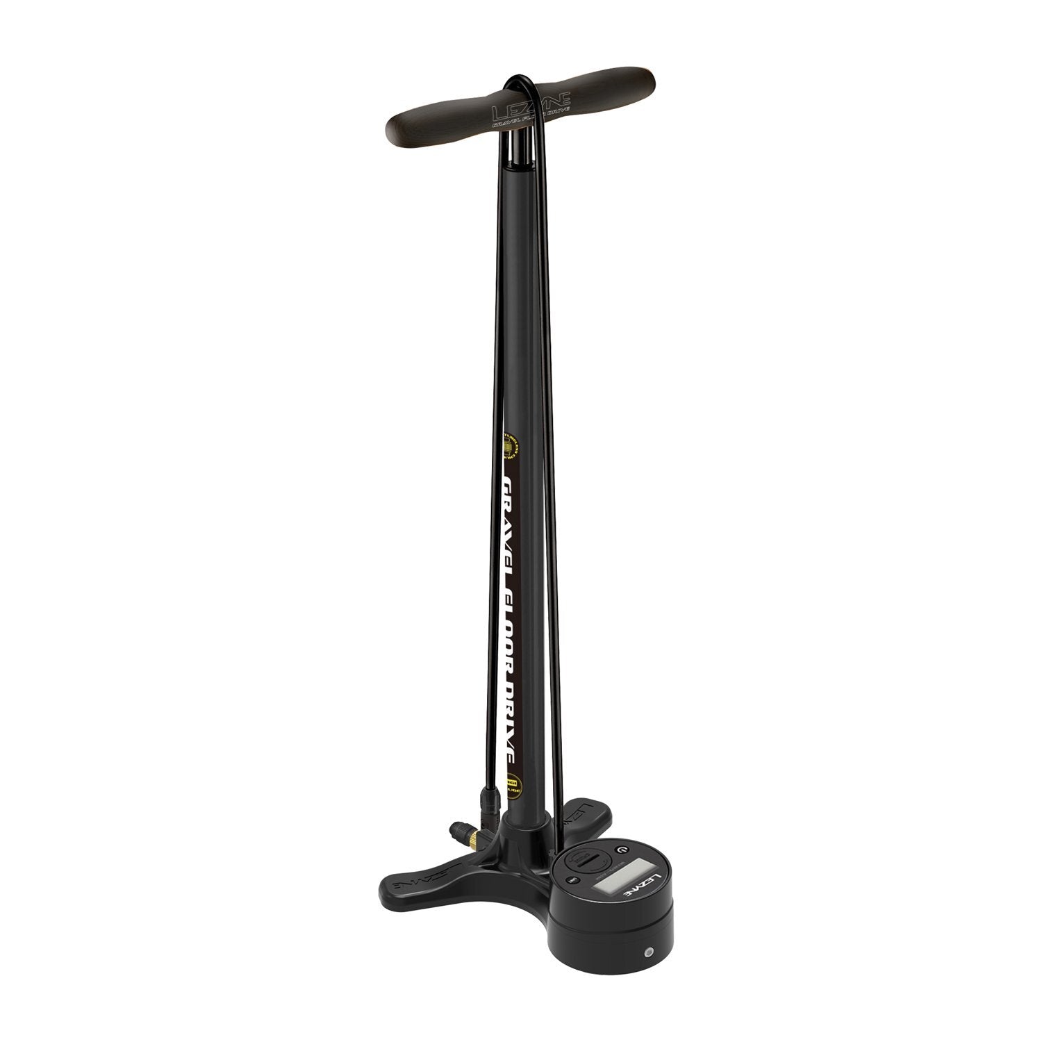 Lezyne Gravel Digital Drive Floor Pump w Steel Barrel + Composite Base 