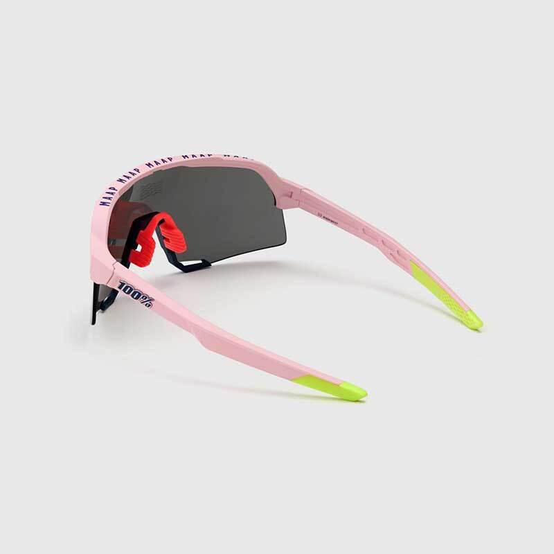 100% S3 MAAP Soft Tact Pink - Smoke Lens Sunglasses