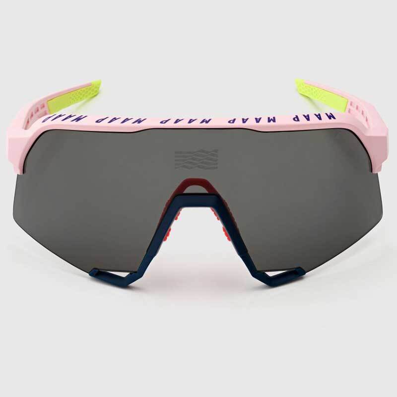 100% S3 MAAP Soft Tact Pink - Smoke Lens Sunglasses