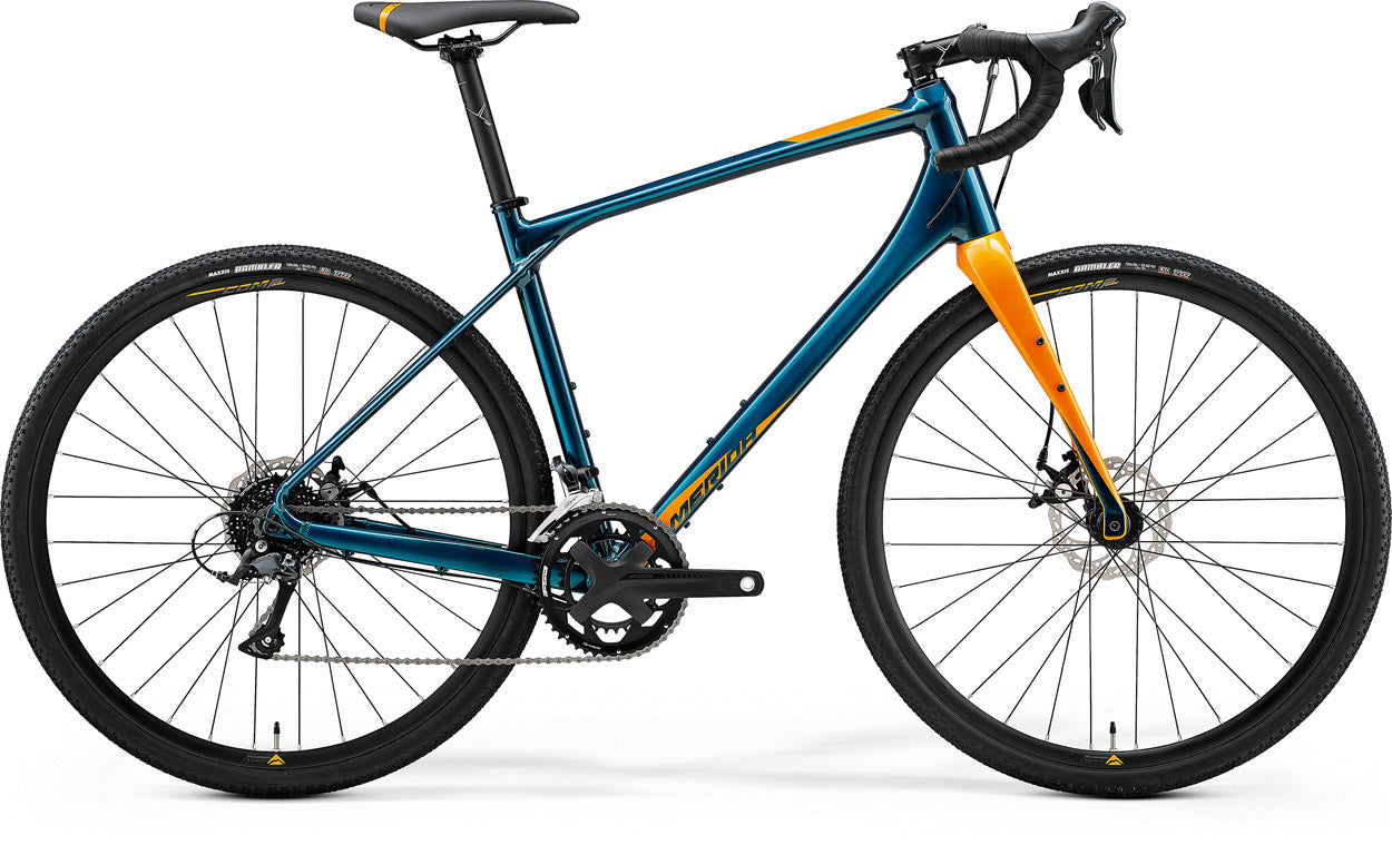 2021 Merida Silex 200 Gravel Bike [Colour: Teal Blue (Orange)] [Size: M]