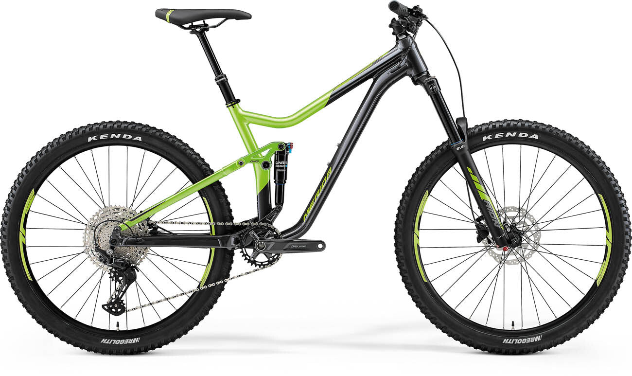 2021 Merida One-Forty 400 Dual Suspension MTB [Colour: Green (Anthracite)] [Size: L]