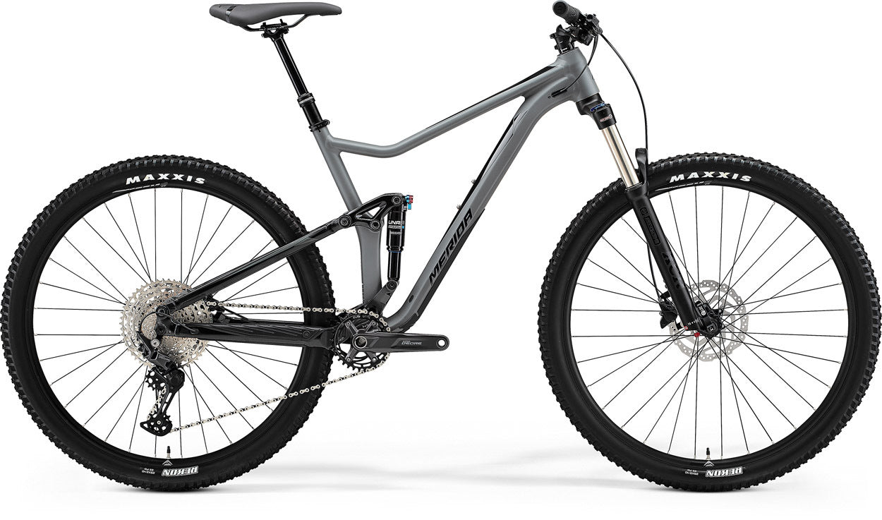 2021 Merida One-Twenty 400 Dual Suspension MTB [Colour: Matt Grey/Glossy Black] [Size: XL]