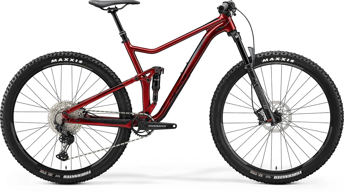 2022 Merida One Twenty 600 - Dual Suspension Mountain Bike [Colour: Dark Strawberry] [Size: L]