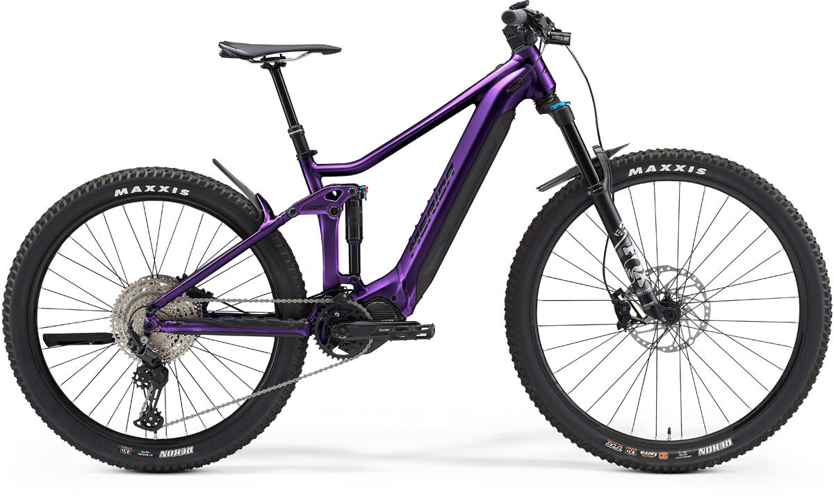 2022 Merida eOne Forty 700 Electric Dual Suspension Mountain Bike [Colour: Dark Purple (Black)] [Size: L]
