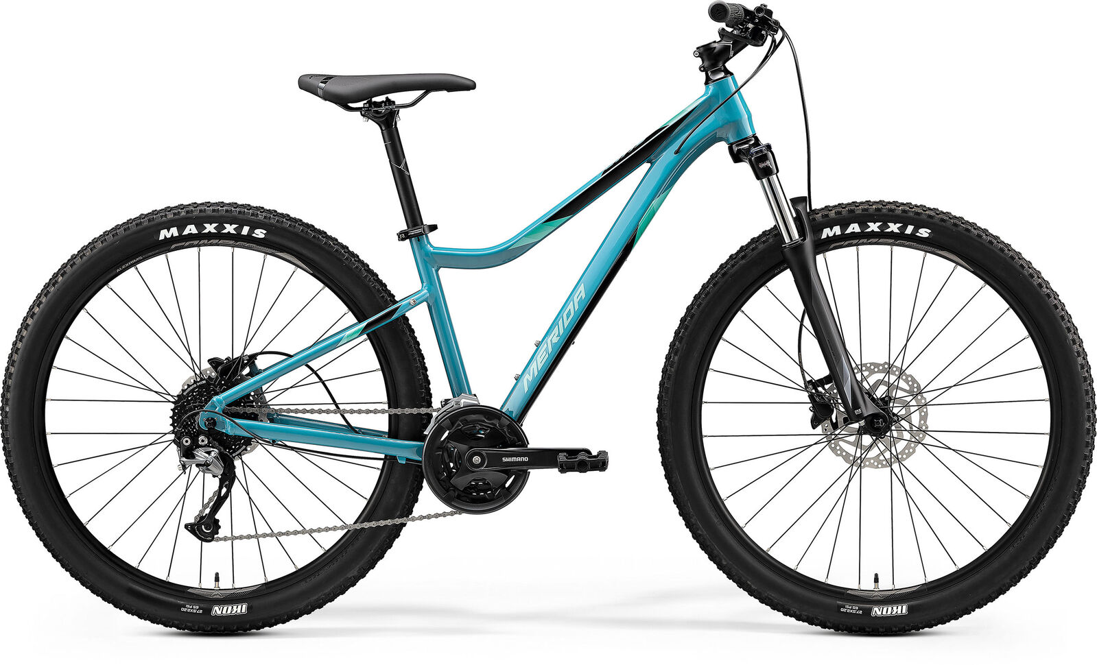 2021 Merida Matts 7.60 2x Women's MTB [Colour: Glossy Teal/Silver/Green/Black] [Size: XS]