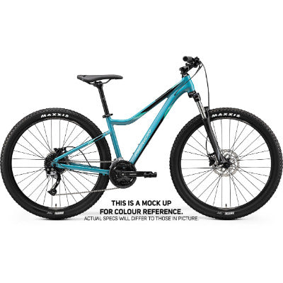 2021 Merida Matts 7.60 2x Women's MTB [Size: Medium] [Colour: Glossy Teal/Silver/Green/Black]