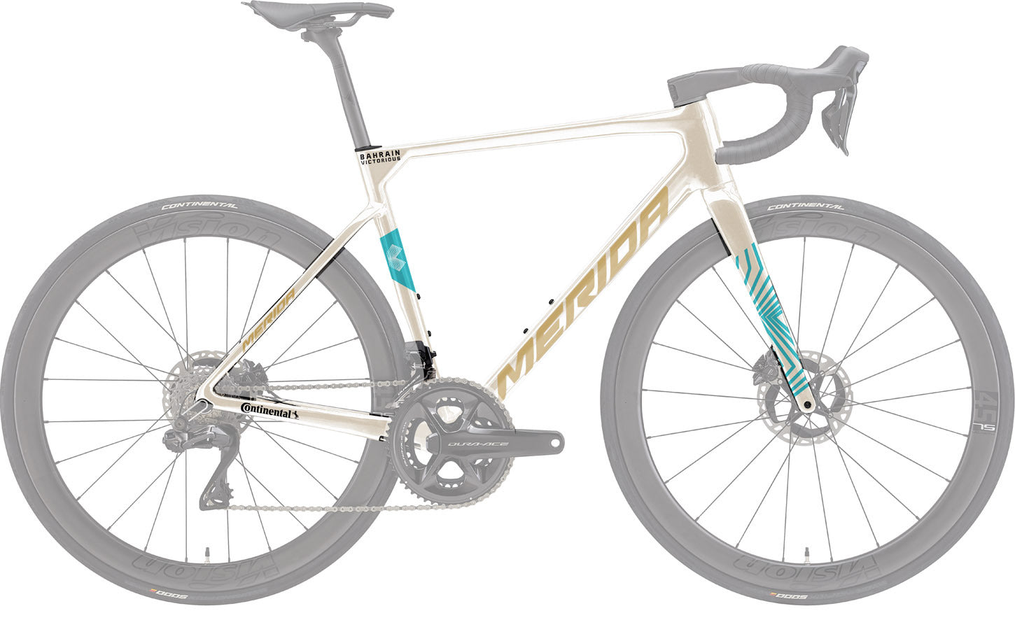 2024 Merida Scultura Team Frameset - TDF Pearl White/Gold [Size: XXS]