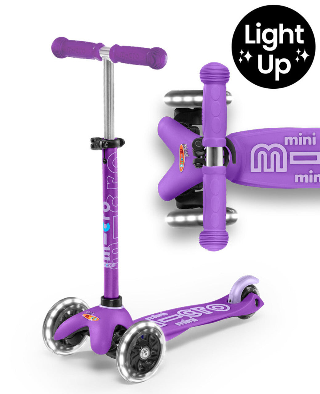 Micro Mini Deluxe LED Scooter [Colour: Purple]