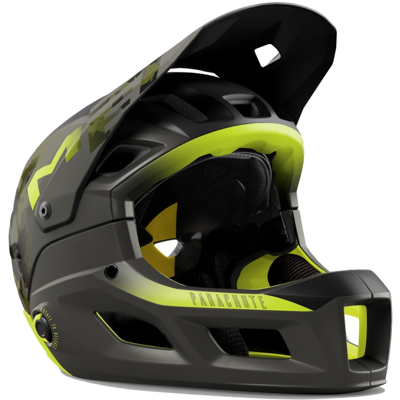 MET Parachute MCR MIPS Full Face MTB Helmet [Colour: Camo Lime Green ] [Size: Medium (56-58cm)]