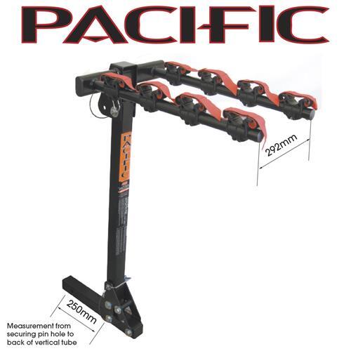 Pacific Tilt Square Hitch 4 Bike Rack - 50mm Hitch