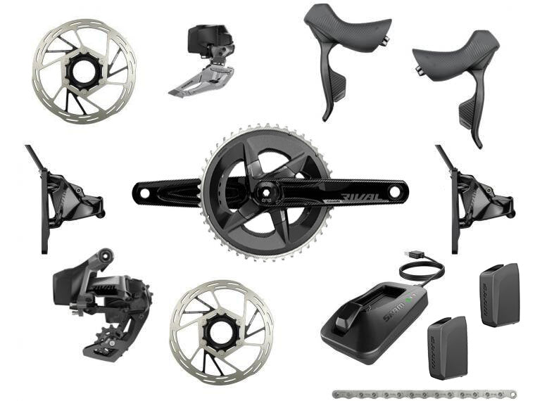 Sram Rival D1 AXS eTAP 12 Speed Wireless Disc Road Groupset wo Crankset & Cassette