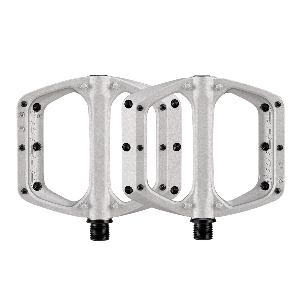 Spank Spoon DC Flat MTB Pedals [Colour: Raw Silver]